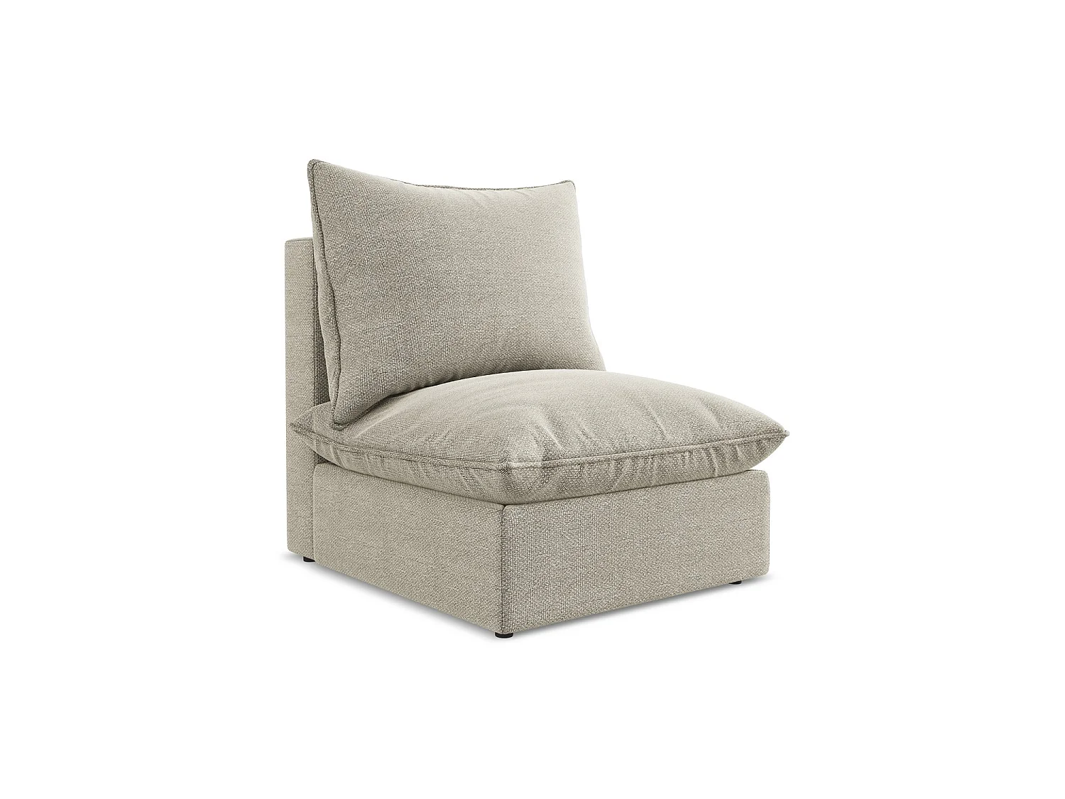 Bankmodule midden van taupe bouclé – RAVENNA