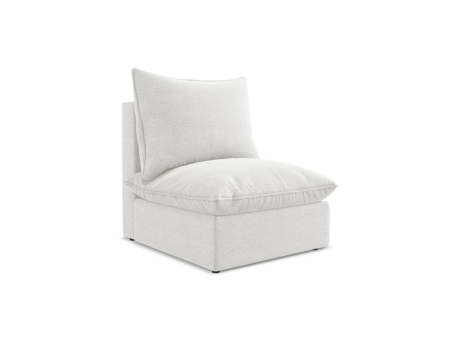 Bankmodule midden van wit bouclé – RAVENNA