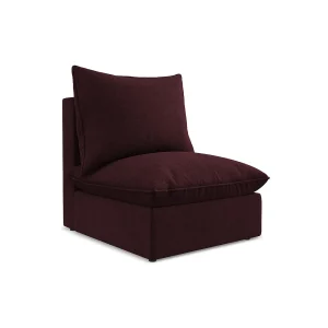 Bankmodule midden van bordeaux textuurstof – RAVENNA Bankmodule midden van bordeaux textuurstof – RAVENNA