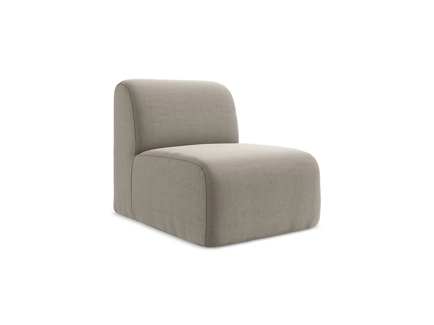 Bankmodule midden van taupe velours – CERVO