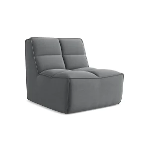Bankmodule midden van staal velours – BELLUNO Bankmodule midden van staal velours – BELLUNO
