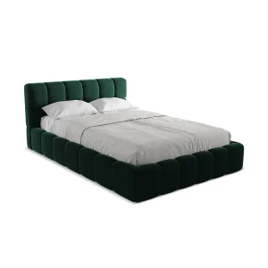 Bed met opbergruimte 160 x 228 – velours – flessengroen – ROMA Bed met opbergruimte 160 x 228 – velours – flessengroen – ROMA