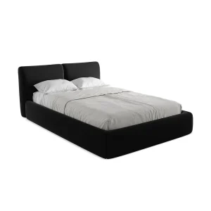Bed met opbergruimte 160 x 228 – velours – zwart – MILANO Bed met opbergruimte 160 x 228 – velours – zwart – MILANO