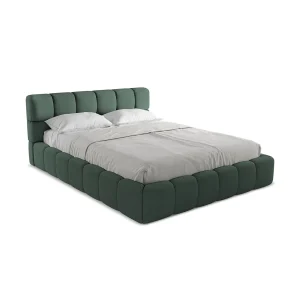 Bed met opbergruimte 180 x 228 – chenille stof – groente – ROMA Bed met opbergruimte 180 x 228 – chenille stof – groente – ROMA