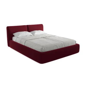 Bed met opbergruimte 180 x 228 – velours – bourgondië – MILANO Bed met opbergruimte 180 x 228 – velours – bourgondië – MILANO
