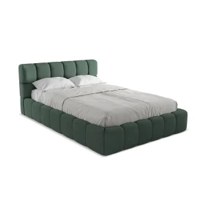 Bed met opbergruimte 160 x 228 – chenille stof – groente – ROMA Bed met opbergruimte 160 x 228 – chenille stof – groente – ROMA