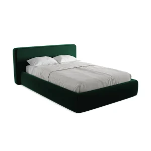 Bed met opbergruimte 180 x 225 – velours – flessengroen – FIRENZE Bed met opbergruimte 180 x 225 – velours – flessengroen – FIRENZE