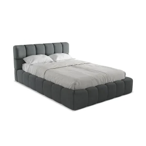 Bed met opbergruimte 160 x 228 – chenille stof – grafiet – ROMA Bed met opbergruimte 160 x 228 – chenille stof – grafiet – ROMA