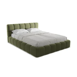 Bed met opbergruimte 180 x 228 – velours – olijf – ROMA Bed met opbergruimte 180 x 228 – velours – olijf – ROMA