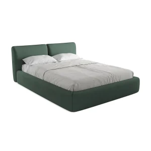 Bed met opbergruimte 180 x 228 – chenille stof – groente – MILANO Bed met opbergruimte 180 x 228 – chenille stof – groente – MILANO