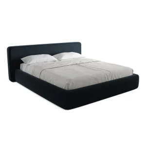 Bed met opbergruimte 220 x 225 – velours – koningsblauw – FIRENZE Bed met opbergruimte 220 x 225 – velours – koningsblauw – FIRENZE