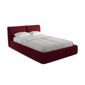 Bed met opbergruimte 160 x 228 – velours – bourgondië – MILANO Bed met opbergruimte 160 x 228 – velours – bourgondië – MILANO