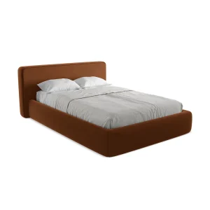 Bed met opbergruimte 180 x 225 – velours – terracotta – FIRENZE Bed met opbergruimte 180 x 225 – velours – terracotta – FIRENZE