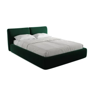 Bed met opbergruimte 180 x 228 – velours – flessengroen – MILANO Bed met opbergruimte 180 x 228 – velours – flessengroen – MILANO