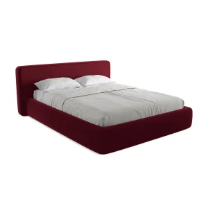 Bed met opbergruimte 200 x 225 – velours – bourgondië – FIRENZE Bed met opbergruimte 200 x 225 – velours – bourgondië – FIRENZE