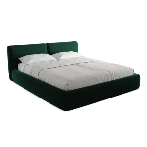 Bed met opbergruimte 200 x 228 – velours – flessengroen – MILANO Bed met opbergruimte 200 x 228 – velours – flessengroen – MILANO