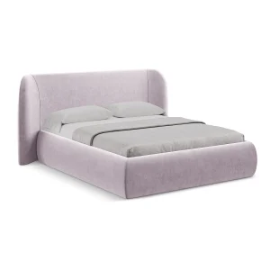Bed met opbergruimte 210 x 215 – velours – lavendel – TRIESTE Bed met opbergruimte 210 x 215 – velours – lavendel – TRIESTE