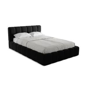 Bed met opbergruimte 160 x 228 – velours – zwart – ROMA Bed met opbergruimte 160 x 228 – velours – zwart – ROMA