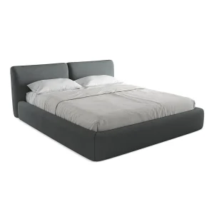 Bed met opbergruimte 200 x 228 – chenille stof – grafiet – MILANO Bed met opbergruimte 200 x 228 – chenille stof – grafiet – MILANO