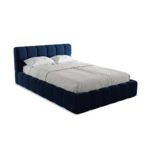 Bed met opbergruimte 160 x 228 – velours – koningsblauw – ROMA Bed met opbergruimte 160 x 228 – velours – koningsblauw – ROMA