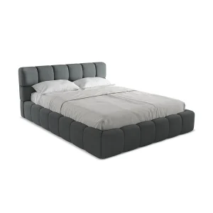 Bed met opbergruimte 180 x 228 – chenille stof – grafiet – ROMA Bed met opbergruimte 180 x 228 – chenille stof – grafiet – ROMA
