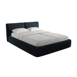 Bed met opbergruimte 180 x 228 – velours – koningsblauw – MILANO Bed met opbergruimte 180 x 228 – velours – koningsblauw – MILANO