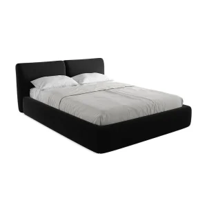 Bed met opbergruimte 180 x 228 – velours – zwart – MILANO Bed met opbergruimte 180 x 228 – velours – zwart – MILANO
