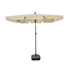 Tuinparasol FLOKS / Buitenparasol / Verstelbare Hoogte / UV-bescherming, Waterdicht / Beige / 200 x 123 x 235 cm