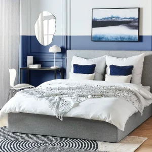 Bed met opbergruimte Stof LORIENT 160 x 200 cm Grijs Bed met opbergruimte Stof LORIENT 160 x 200 cm Grijs
