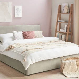 Bed met opbergruimte Fluweel LAVAUR 180 x 200 cm Taupe