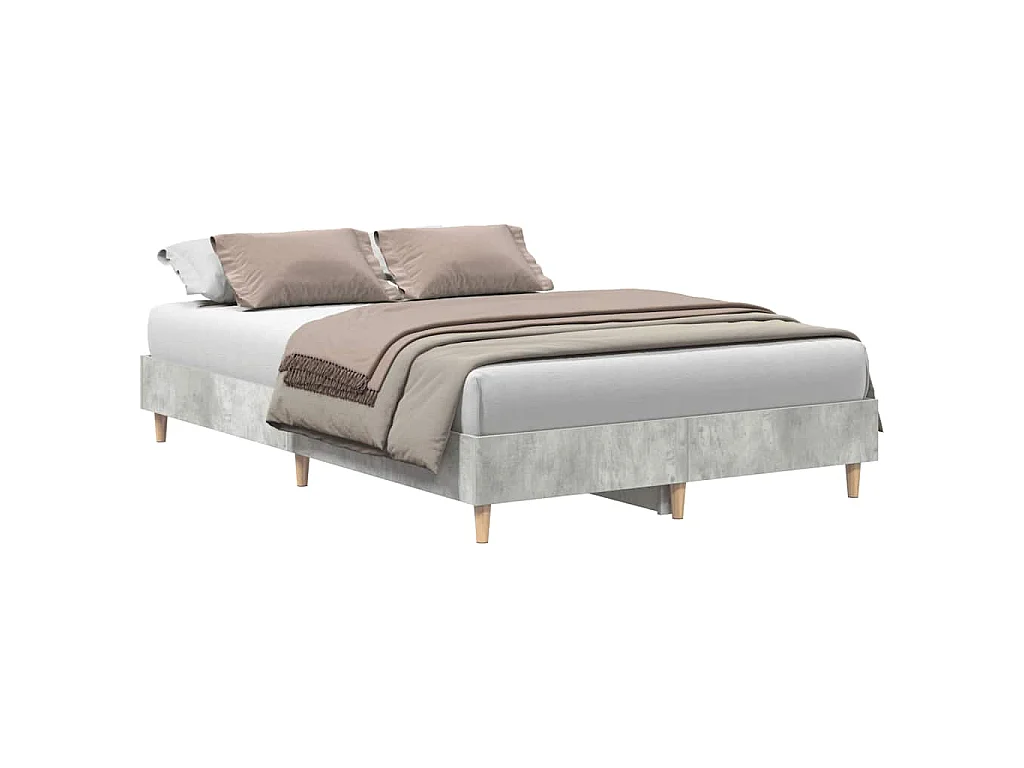 Bedframe zonder matras 135x190 cm spaanplaat betongrijs