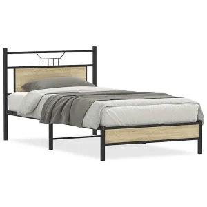 Bedframe zonder matras 107x203cm spaanplaat sonoma eikenkleurig Bedframe zonder matras 107x203cm spaanplaat sonoma eikenkleurig
