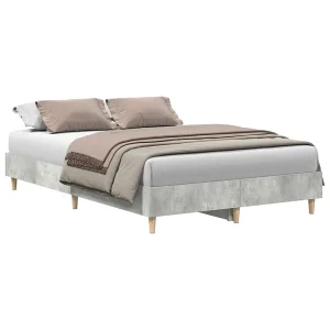 Bedframe zonder matras 140×190 cm spaanplaat betongrijs Bedframe zonder matras 140×190 cm spaanplaat betongrijs