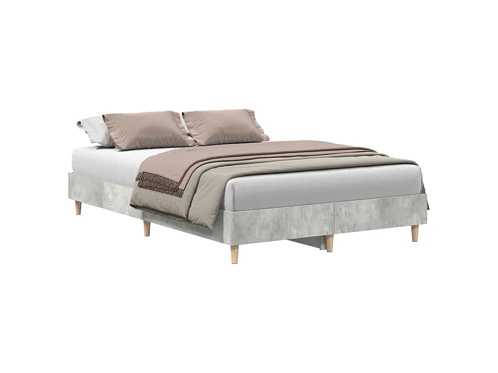 Bedframe zonder matras 140x190 cm spaanplaat betongrijs
