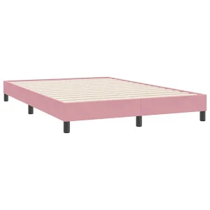 Bedframe zonder matras 140×220 cm fluweel roze Bedframe zonder matras 140×220 cm fluweel roze