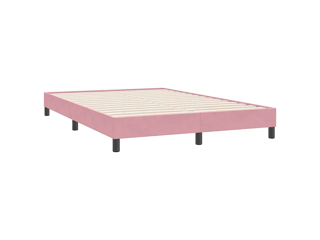 Bedframe zonder matras 140x220 cm fluweel roze