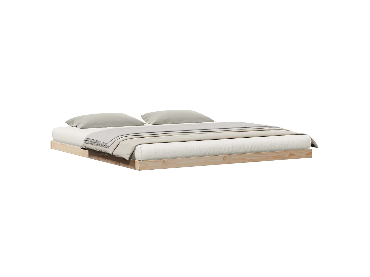 Bedframe Naturel 213,5 x 184 x 9 cm Massief grenenhout