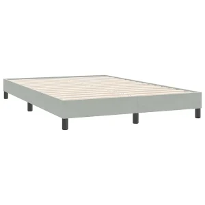 Bedframe zonder matras 140×220 cm fluweel lichtgrijs Bedframe zonder matras 140×220 cm fluweel lichtgrijs