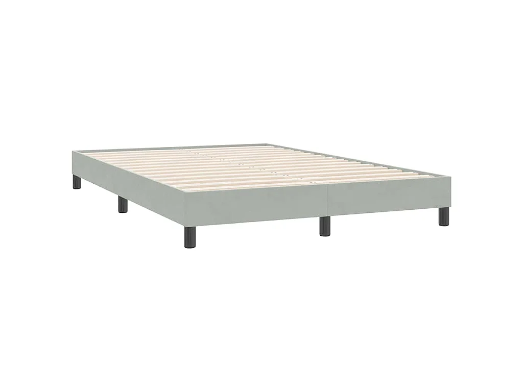Bedframe zonder matras 140x220 cm fluweel lichtgrijs