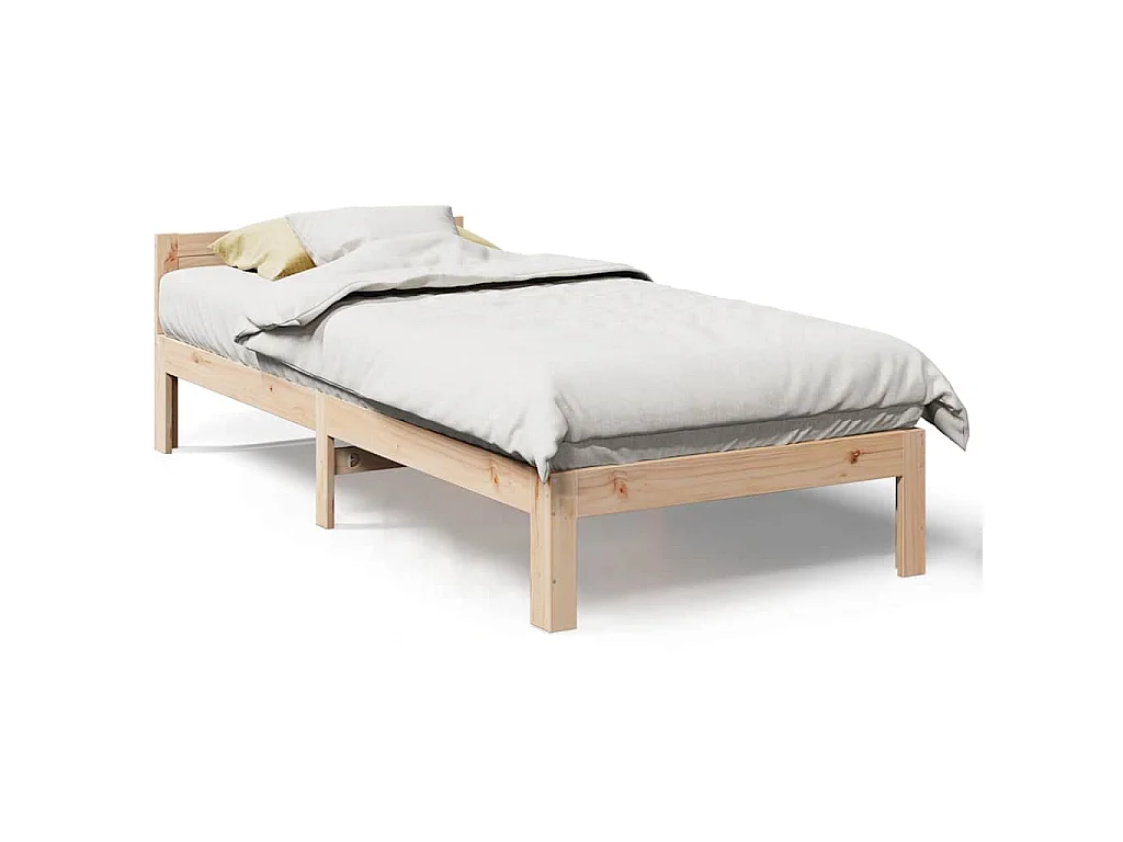 Bedframe zonder matras massief grenenhout 90x200 cm