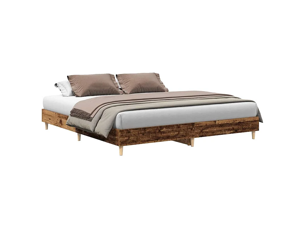 Bedframe zonder matras 180x200 cm bewerkt hout oud hout
