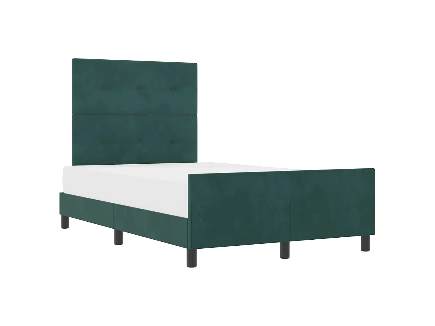 Boxspringbed met hoofdeinde Donkergroen 120 x 200 cm Fluweel