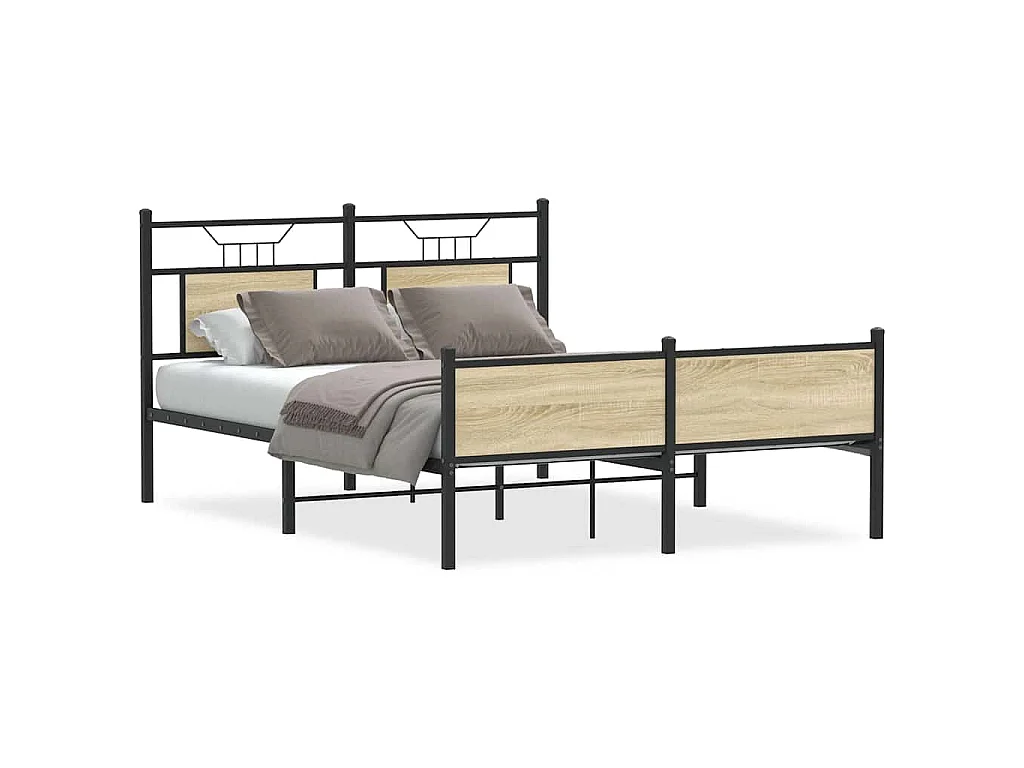 Bedframe zonder matras hout sonoma eikenkleurig 140x190 cm
