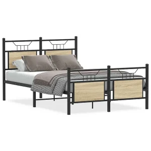 Bedframe zonder matras hout sonoma eikenkleurig 120×190 cm Bedframe zonder matras hout sonoma eikenkleurig 120×190 cm