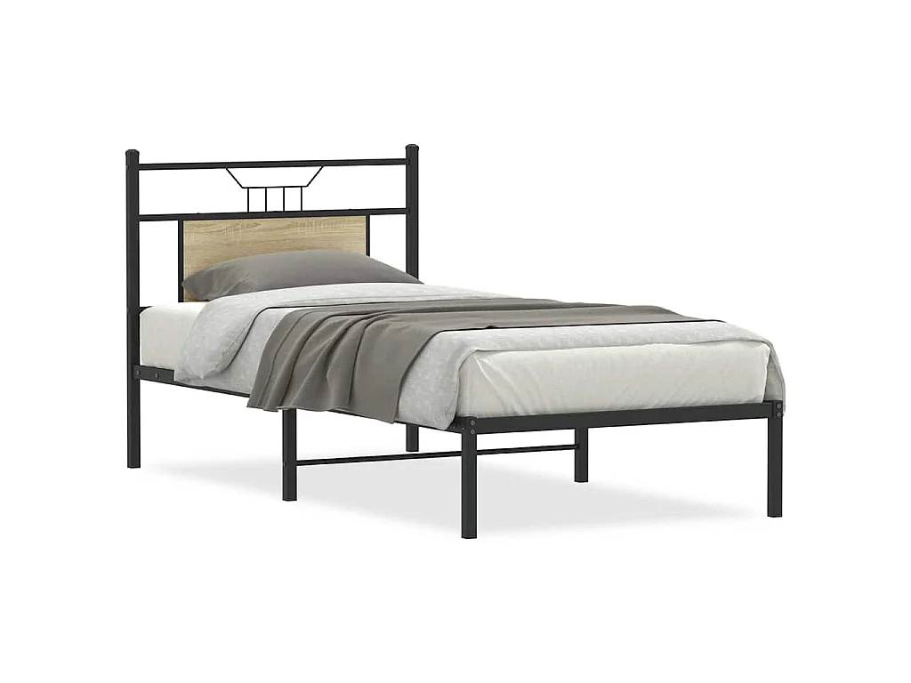 Bedframe zonder matras hout sonoma eikenkleurig 80x200 cm