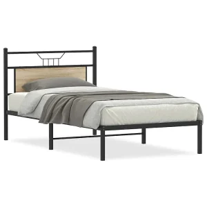 Bedframe zonder matras 107x203cm spaanplaat sonoma eikenkleurig Bedframe zonder matras 107x203cm spaanplaat sonoma eikenkleurig