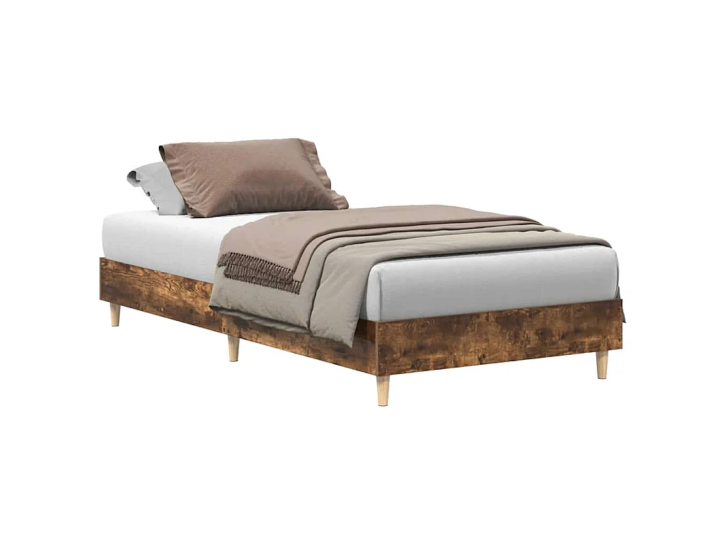 Bedframe zonder matras 90x190 cm spaanplaat gerookt eiken
