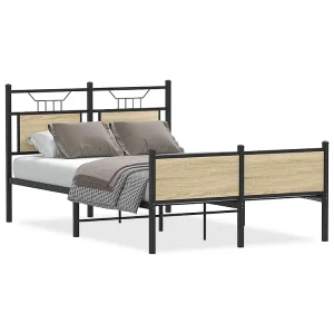 Bedframe zonder matras hout sonoma eikenkleurig 120×190 cm Bedframe zonder matras hout sonoma eikenkleurig 120×190 cm