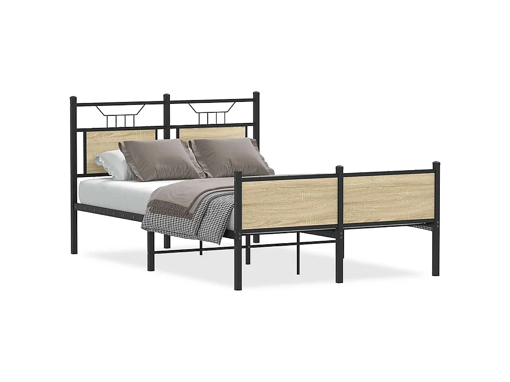 Bedframe zonder matras hout sonoma eikenkleurig 120x190 cm