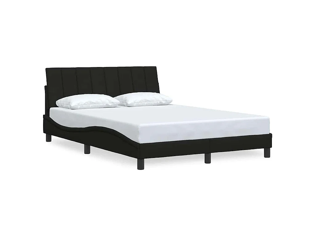 Bedframe zonder matras "Hanko" 120x200 cm stof zwart